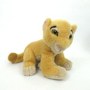 The Disney Store Young Simba Plush Toy The Lion King Beige Stuffed Animal 9"